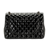 Maxi Classic Patent Double Flap, &pound;3,800, Handbags, Black, Patent Leather, Back view